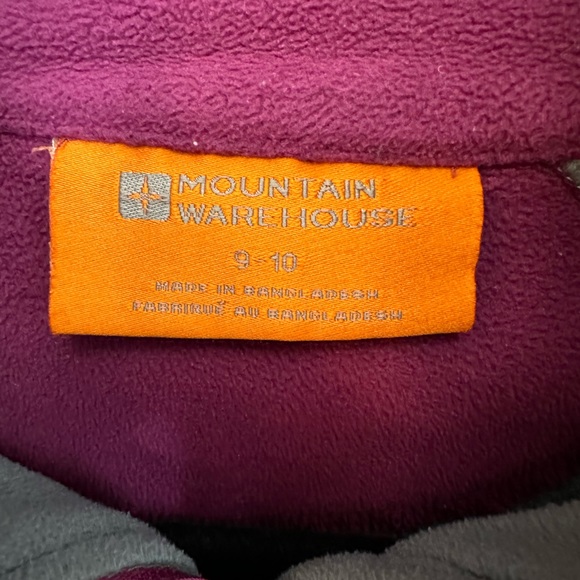 MOUNTAIN WAREHOUSE | Girls Size 9/10 Fleece Quarter Zip - Picture 2 of 3